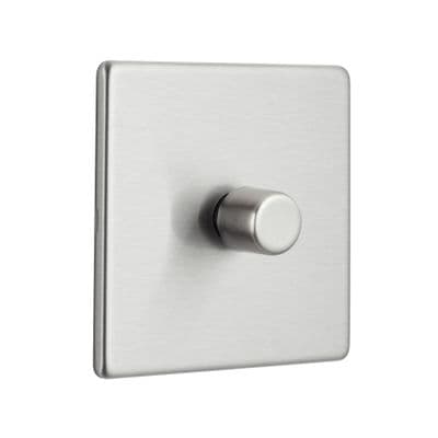 Brushed Steel Screwless Dimmer Switches