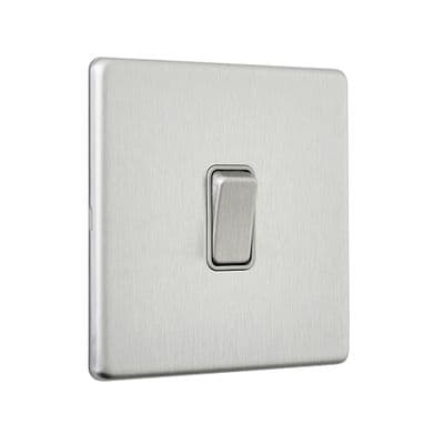 Brushed Steel Screwless Light Switches