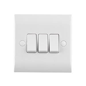 Curved Edge 10AX 3G -Way Switch CE103