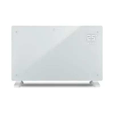 Devola Designer 1.5kW Smart Glass Panel Heater with Timer White - DVPW1500WH