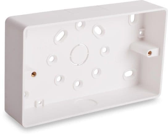 Round Rast Fix Box Distribution and outlet box surface type rectangular rounded edge white 1
