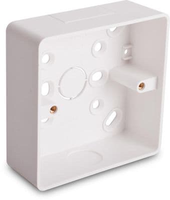 Distribution and outlet box, surface type, rectangular (rounded edge), white