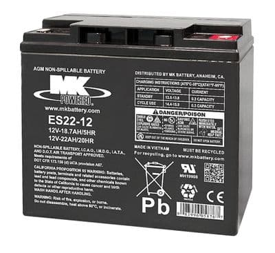 ES22-12 AGM MK Battery 12Volt 22Ah