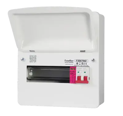 Fusebox F3007MZ Distribution Board with 100A Main Switch & SPD T2 with 7 Usable Ways