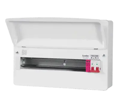 Fusebox F3015MZ Distribution Board with 100A Main Switch & SPD T2 with 15 Usable Ways