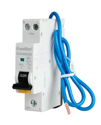 Fusebox RTAMB06BD Mini Bi-Directional RCBO 6AMP Type A 30mA