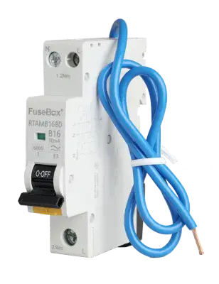 Fusebox RTAMB16BD Mini Bi-Directional RCBO 16AMP Type A 30mA