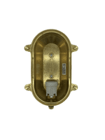 Lampfix Navigator 05844 Outdoor IP64 1 Light Large Standard Bulkhead Light in Raw Brass