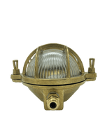 Lampfix Navigator 05844 Outdoor IP64 1 Light Large Standard Bulkhead Light in Raw Brass