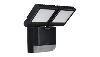 LED200PIRBP 17W LED Compact Floodlight Twin Flood With PIR IP55 – Black