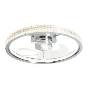 Lyona LED dimmable Fan Light with Remote Control – Chrome 39002637