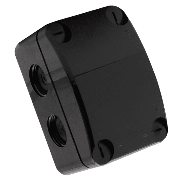QOE5553BLKF 85 X 55 X 52MM IP66 WEATHERPROOF ENCLOSURE FURNISHED WITH 4 ...