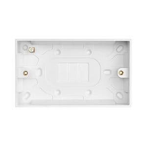 Square Edge Double 25mm Pattress Box SEPD25