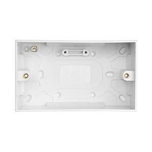 Square Edge Double 47mm Pattress Box SEPD47