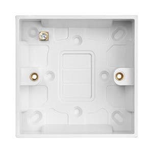 Square Edge Single 16mm Pattress Box SEPS16