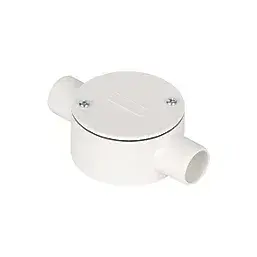 Through Box 20mm PVC White or Black