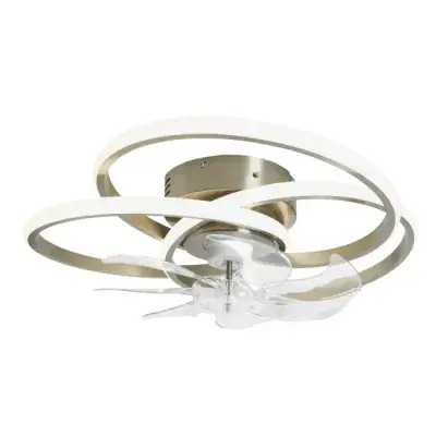 Trinity LED dimmable Fan Light with Remote Control – Satin Nickel 39002635
