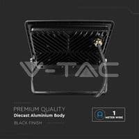 V-Tac 20287 VT-138S-1 0287 30W LED PIR Sensor Floodlight SAMSUNG Chip Black Body 4000K 1M Cable (1)