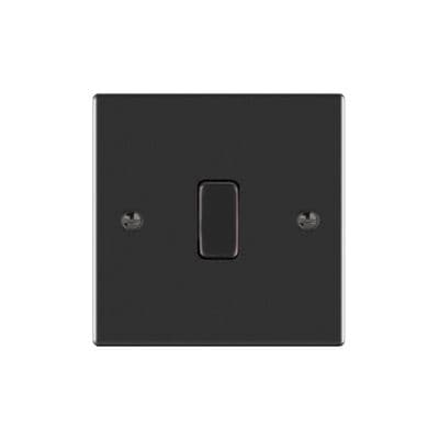 Verso 1 Gang 2 Way Light Switch Matt Black V112-MB