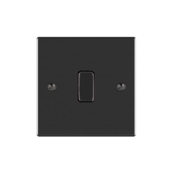 Verso 1 Gang 2 Way Light Switch Matt Black V112-MB
