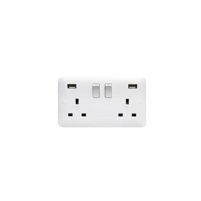 Verso 13A 2G DP TYPE-A USB Switched Socket | V322USB