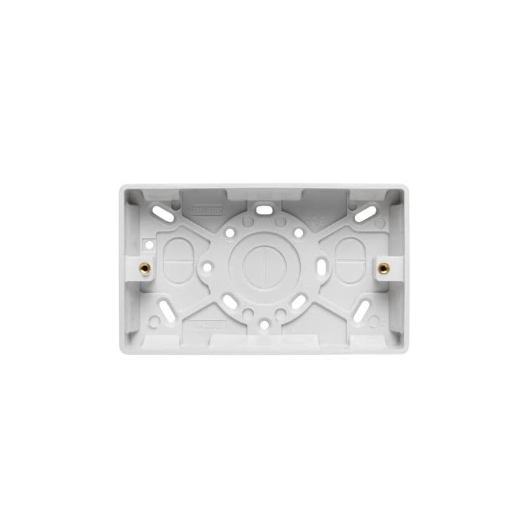 Round Rast Fix Box Verso 2 Gang 25mm Pattress Box 28mm V428E