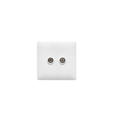 Verso 2 Gang Coaxial Socket | V294