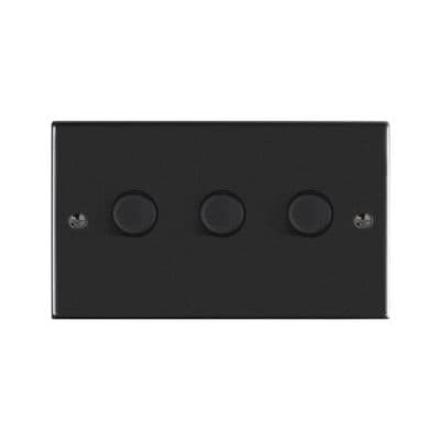 Verso LED Dimmer 3G 400W Matt Black V103LED-MB