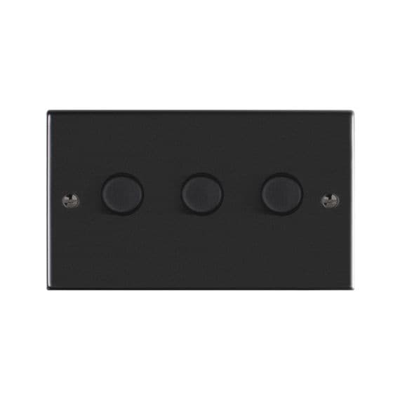 Verso LED Dimmer 3G 400W Matt Black V103LED-MB