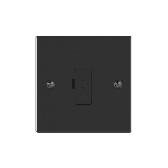 Verso Un Switch Fuse Spur Matt Black V202-MB