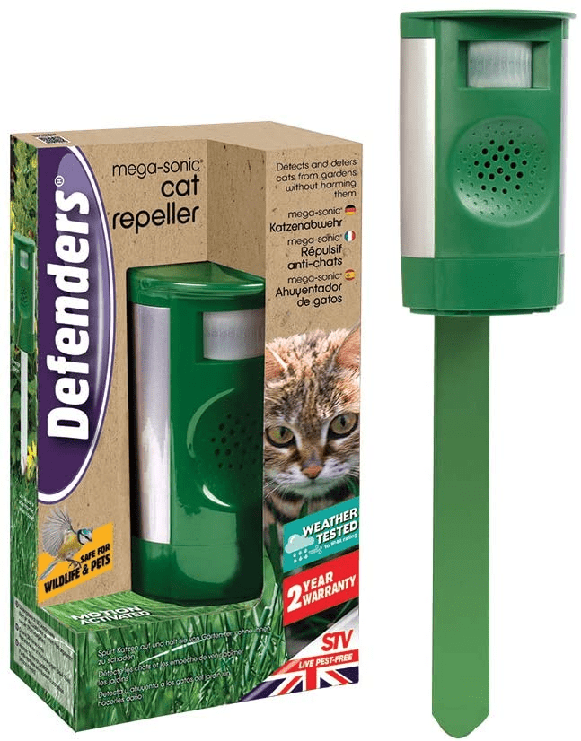 ULTRASONIC MEGA SONIC CAT DETERRENT SCARER REPELLENT 30ft range