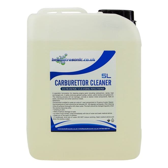 best carburettor (carb) cleaning fluid for Ultrasonic cleaners  (5 litre)