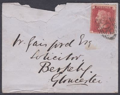 1869 Cobham Numeral+B/S via London:BerkeleyGlos;Surrey;Do it with thy Might Flap