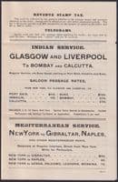 1899 Anchor Line US Mail Steamer Agents' Tarriff / Rates / Commissions Brochure