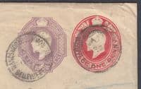 1904 KEVII 1d+6d Compound STO, Wandsworth Common;Tooting; to Paris, France