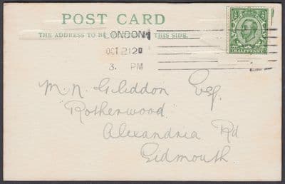 1912 Bridger&Kay Postage&Revenue Stamp  Dealers PC: Giddon, Sidmouth;Downey Head