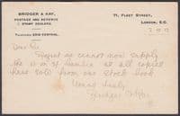 1912 Bridger&Kay Postage&Revenue Stamp  Dealers PC: Giddon, Sidmouth;Downey Head