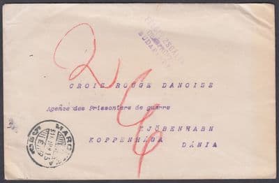 1915 Hungary/Budapest etc/Censor to Danish Red Cross re POW, Copenhagen, Denmark