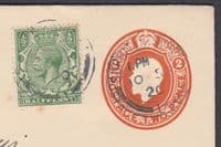 1920 uprated 2d orange Embossed Stationery Envelope+1/2d: The Hague(B/S),Holland