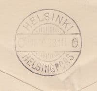 1923 USA Baffalo NY uprated Stationery Envelope to Helsinki (backstamp), Finland