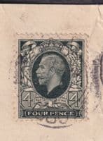 1935 KGV Definitives 4d grey-green + 9d olive-green FDC; indistinct Glasgow CDS