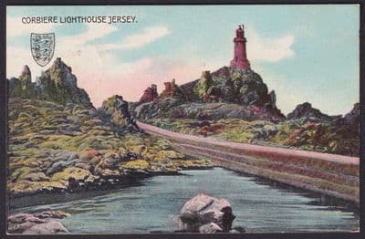 1943  Jersey Occupation Views 3d violet 'FDC' Postcard;Jersey CDS; Fine