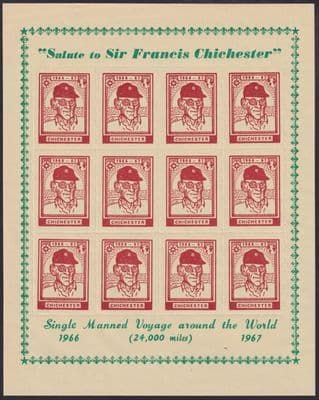 1967 Salute to Sir Francis Chichester MNH Cinderella Miniature Sheet