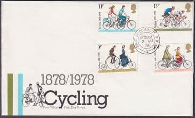 1978 Cycling FDC; House of Commons SW1 CDS