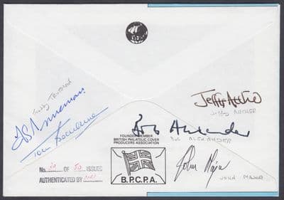 1990 Nat West Bank Trophy Cover; signed John Major(PM), Jeffery Archer+ 3 others