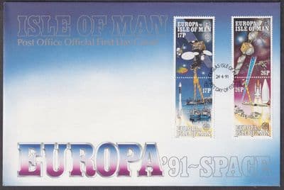 1991 Isle of Man EUROPA / CEPT Space FDC; SHS