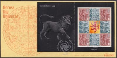 2002 Across the Universe Full Pane Booklet FDC; Star Glenrothes SHS;195 of 250;A