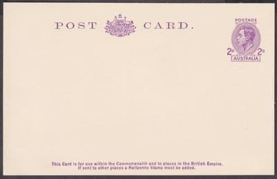 Australia KGVI 2d Mint Stationery Postcard