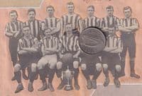 circa 1908 early Football Team Autographs + Photos; possibly London Caledonian?