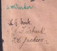 circa 1908 early Football Team Autographs + Photos; possibly London Caledonian?